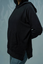 Load image into Gallery viewer, Oversized Melton Sweatshirt With Side Slits
