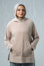 Load image into Gallery viewer, Oversized Melton Sweatshirt With Side Slits
