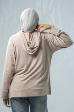 Load image into Gallery viewer, Oversized Melton Sweatshirt With Side Slits
