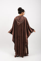 Morocco Velvet Long Sleeve Embroidered Sequins Kimono