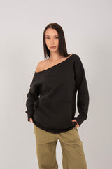 Oversized Off Shoulder Hoodie