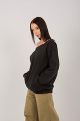 Oversized Off Shoulder Hoodie