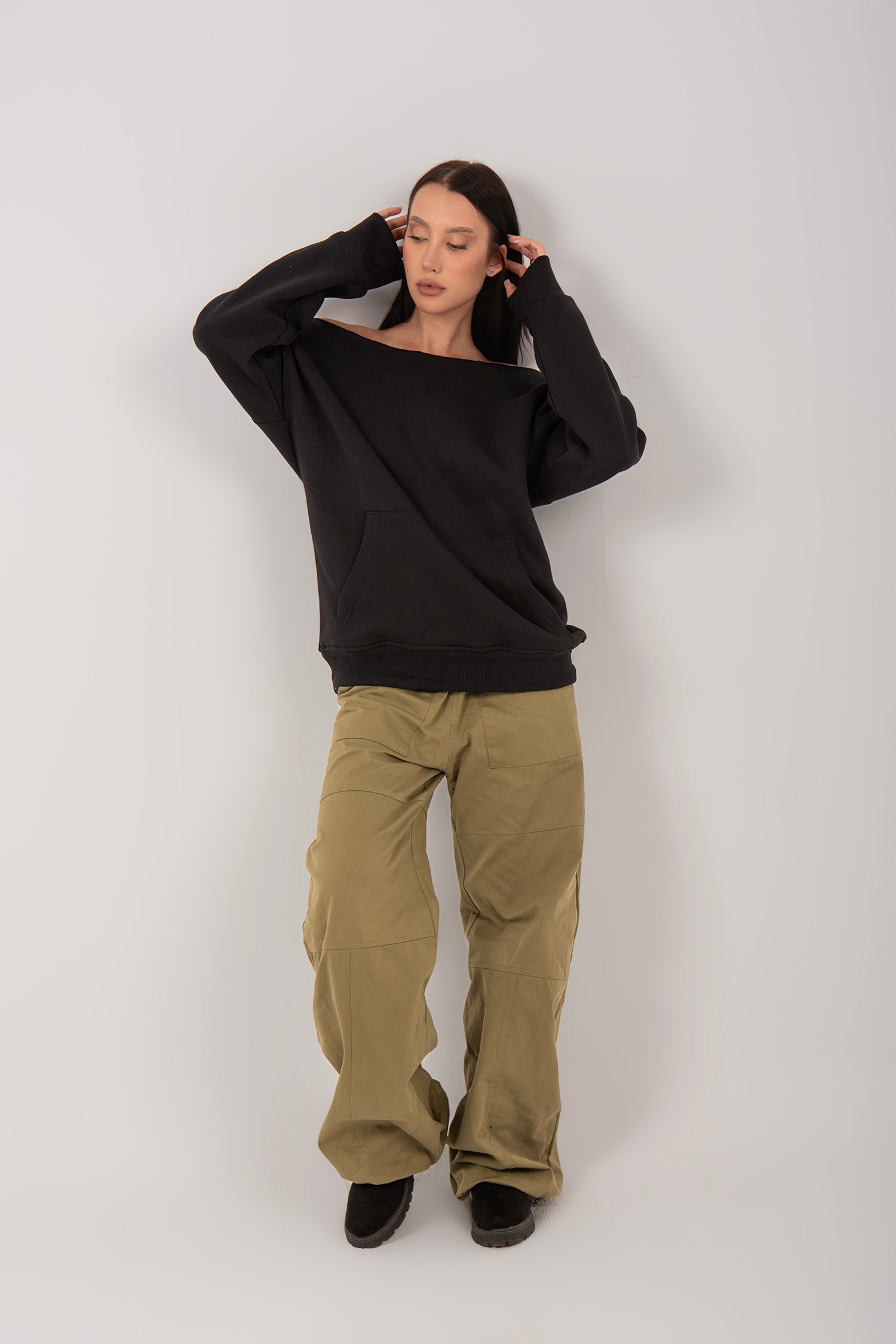 Oversized Off Shoulder Hoodie