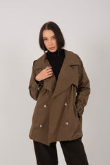 Short Belted Trench Jacket