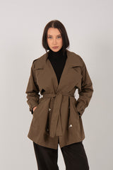Short Belted Trench Jacket