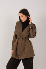 Short Belted Trench Jacket