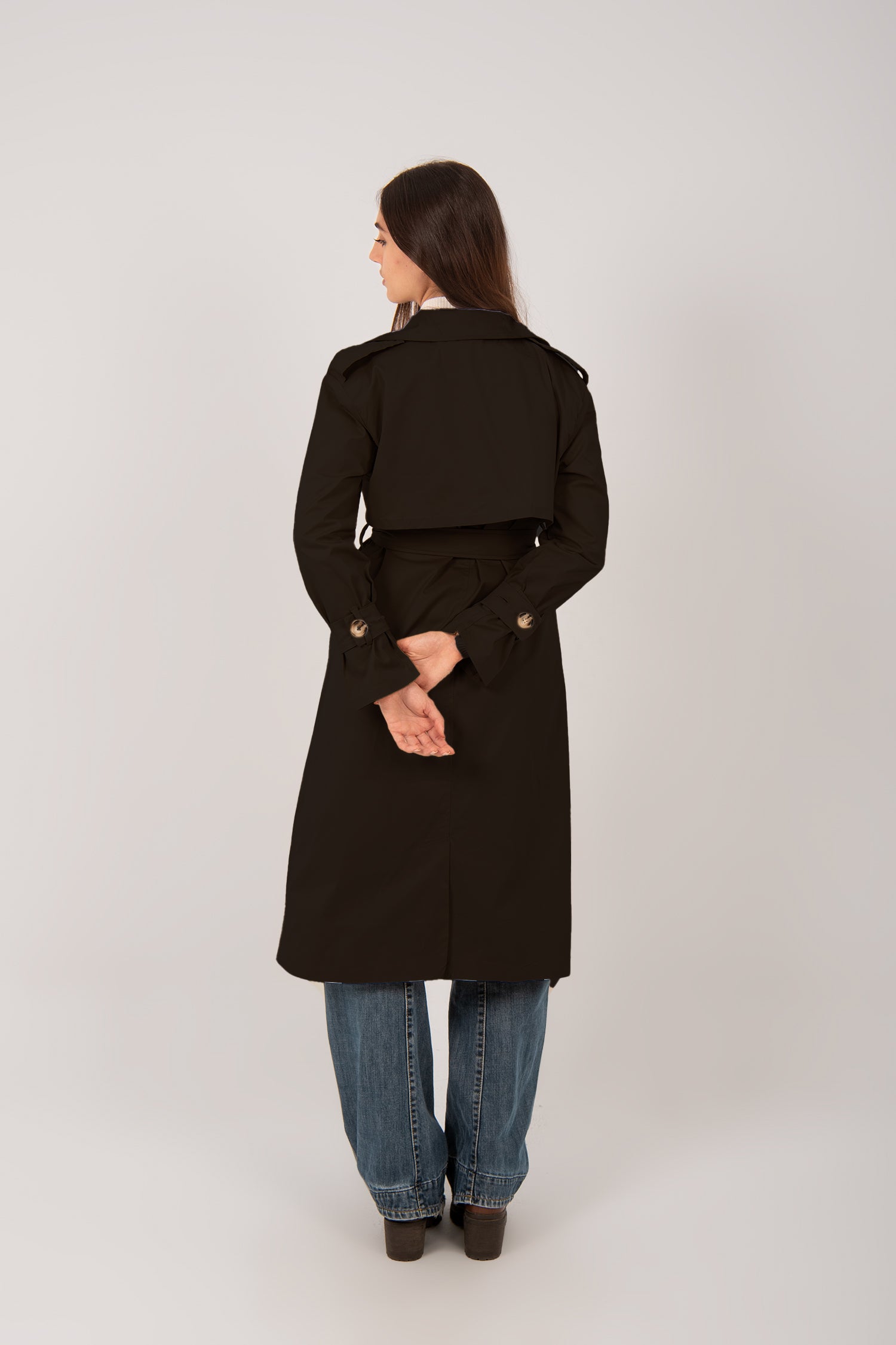 Relaxed Fit Long Trench Coat