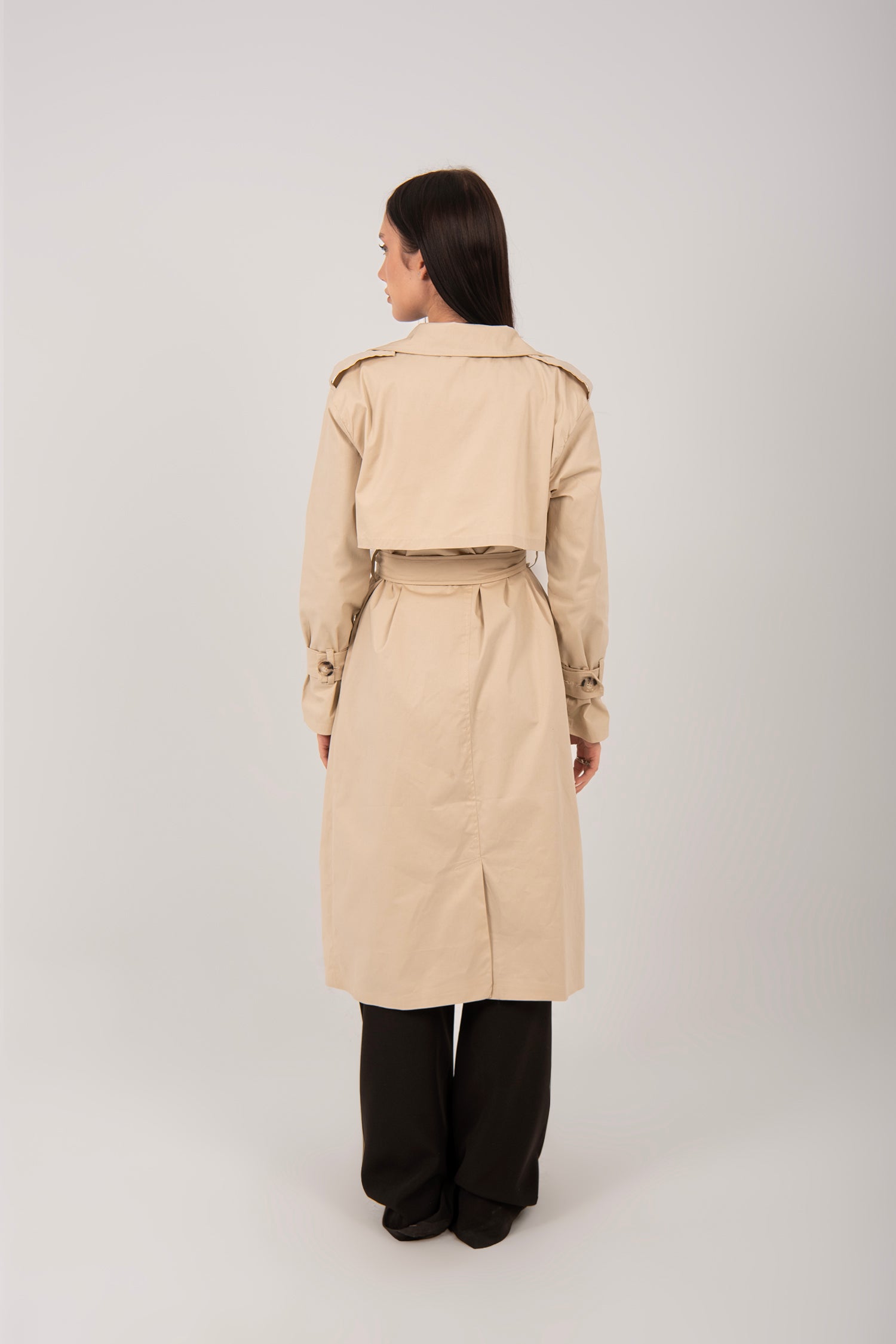 Relaxed Fit Long Trench Coat