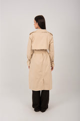 Relaxed Fit Long Trench Coat