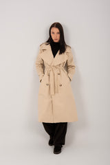 Relaxed Fit Long Trench Coat