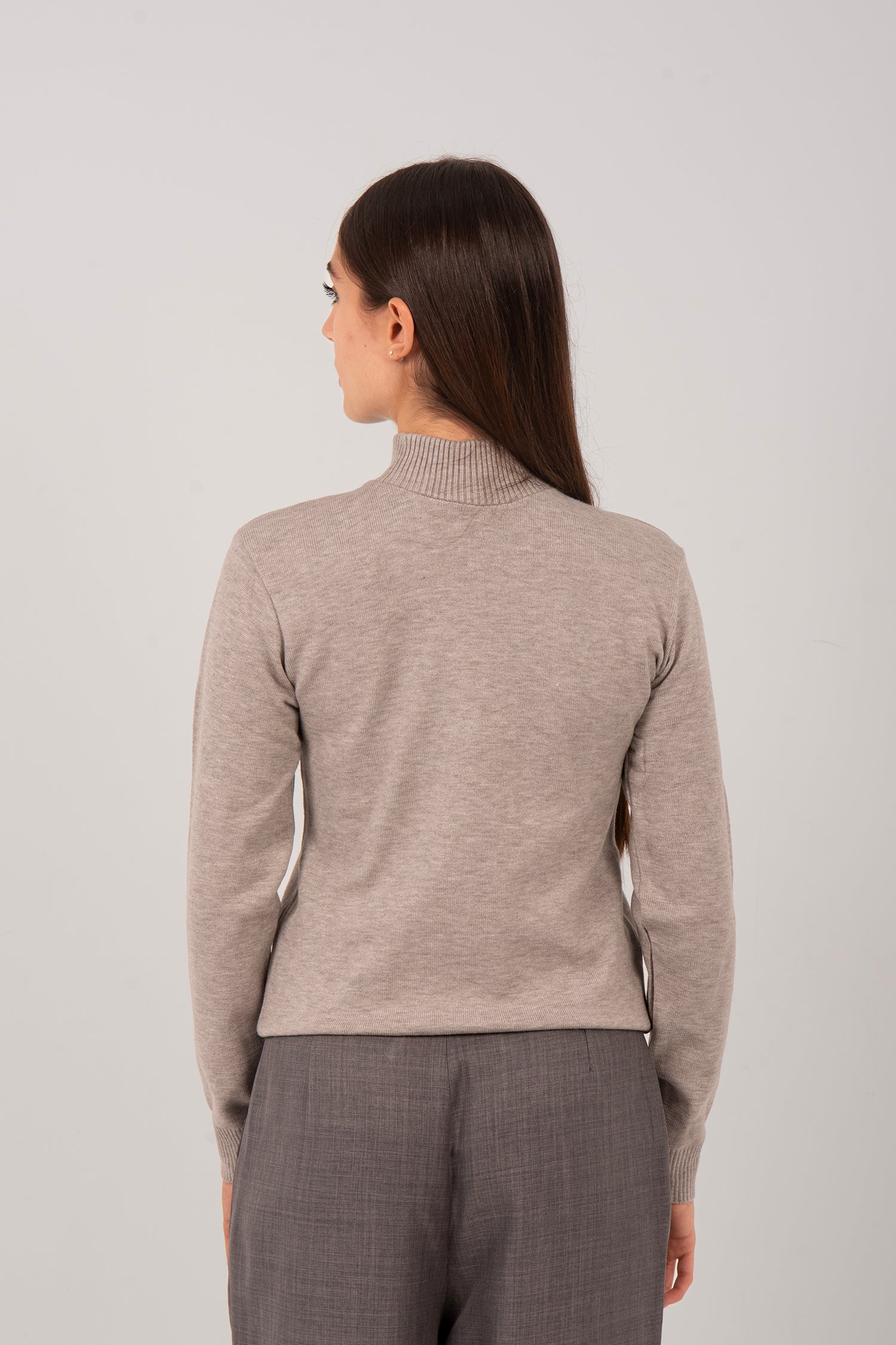 Relaxed Fit Knit Half-Neck Pullover