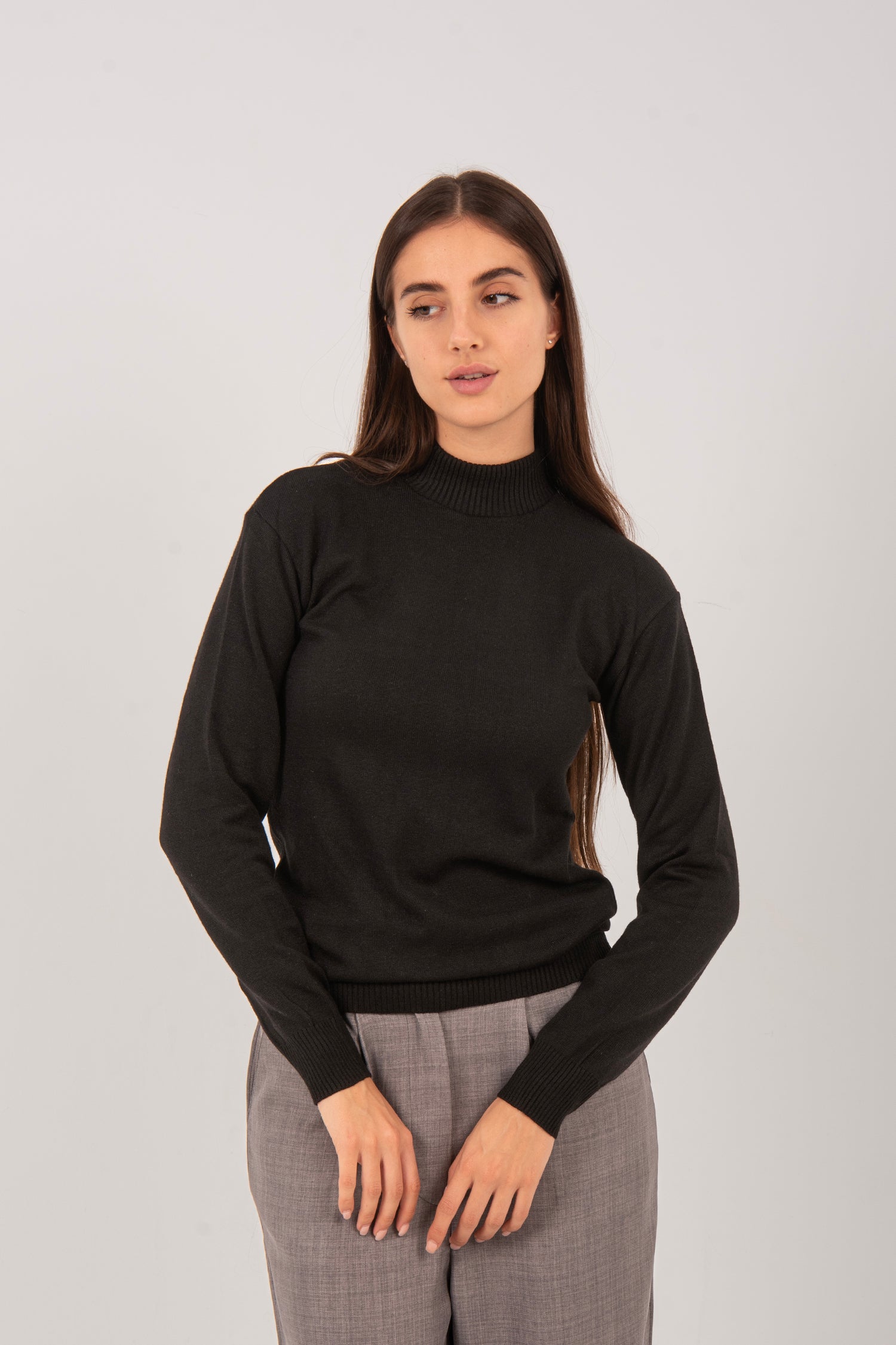 Relaxed Fit Knit Half-Neck Pullover