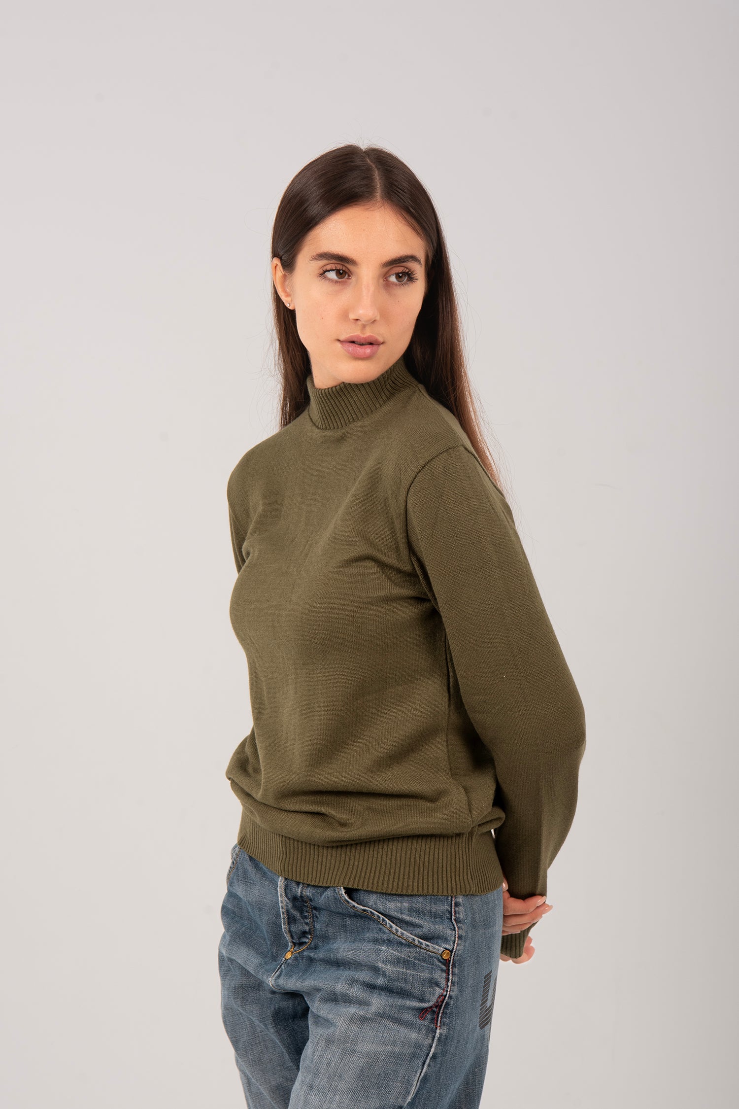 Relaxed Fit Knit Half-Neck Pullover