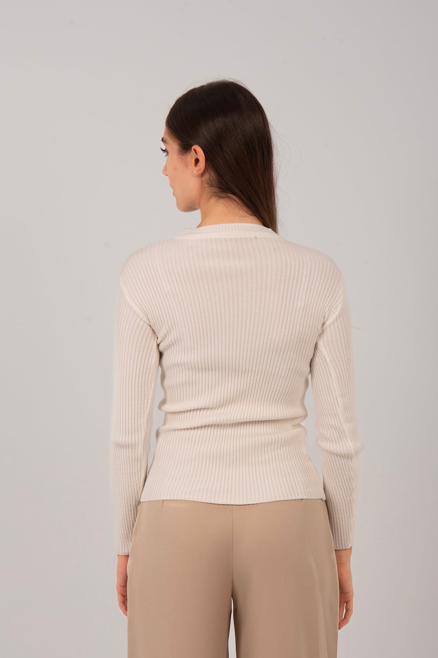 Cutout Knit Long Sleeve Top