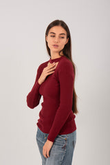 Cutout Knit Long Sleeve Top