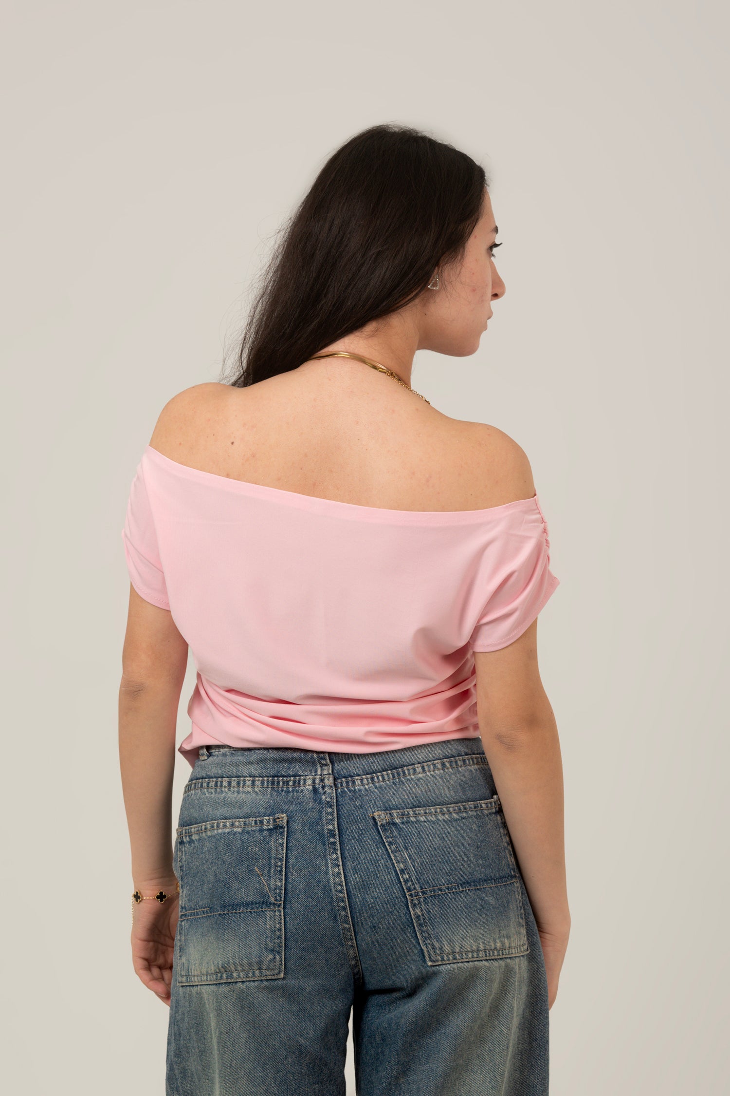 Off Shoulder Short Sleeve Top For Women