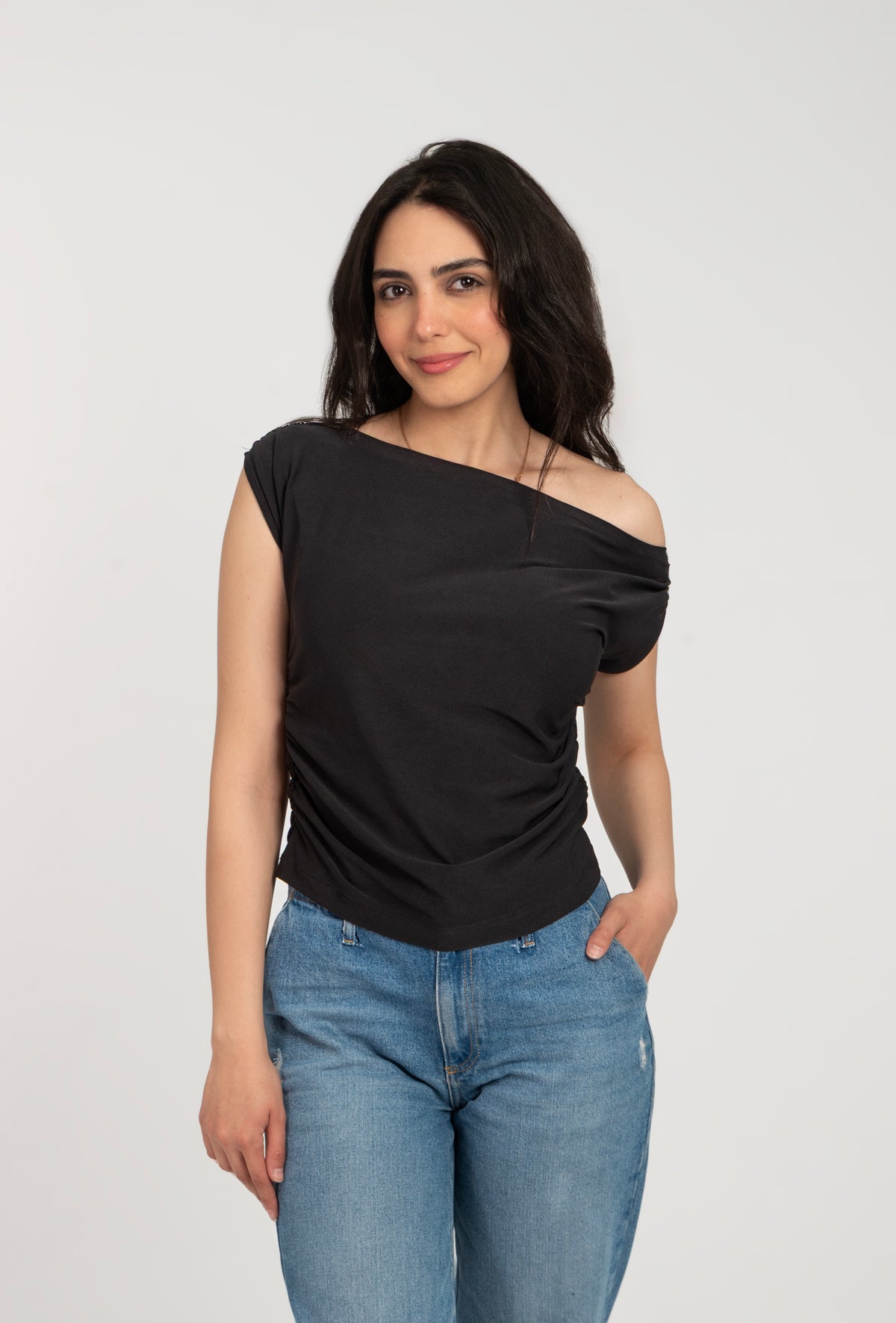 Off Shoulder Short Sleeve Top For Women