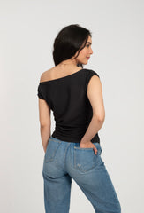 Off Shoulder Short Sleeve Top For Women