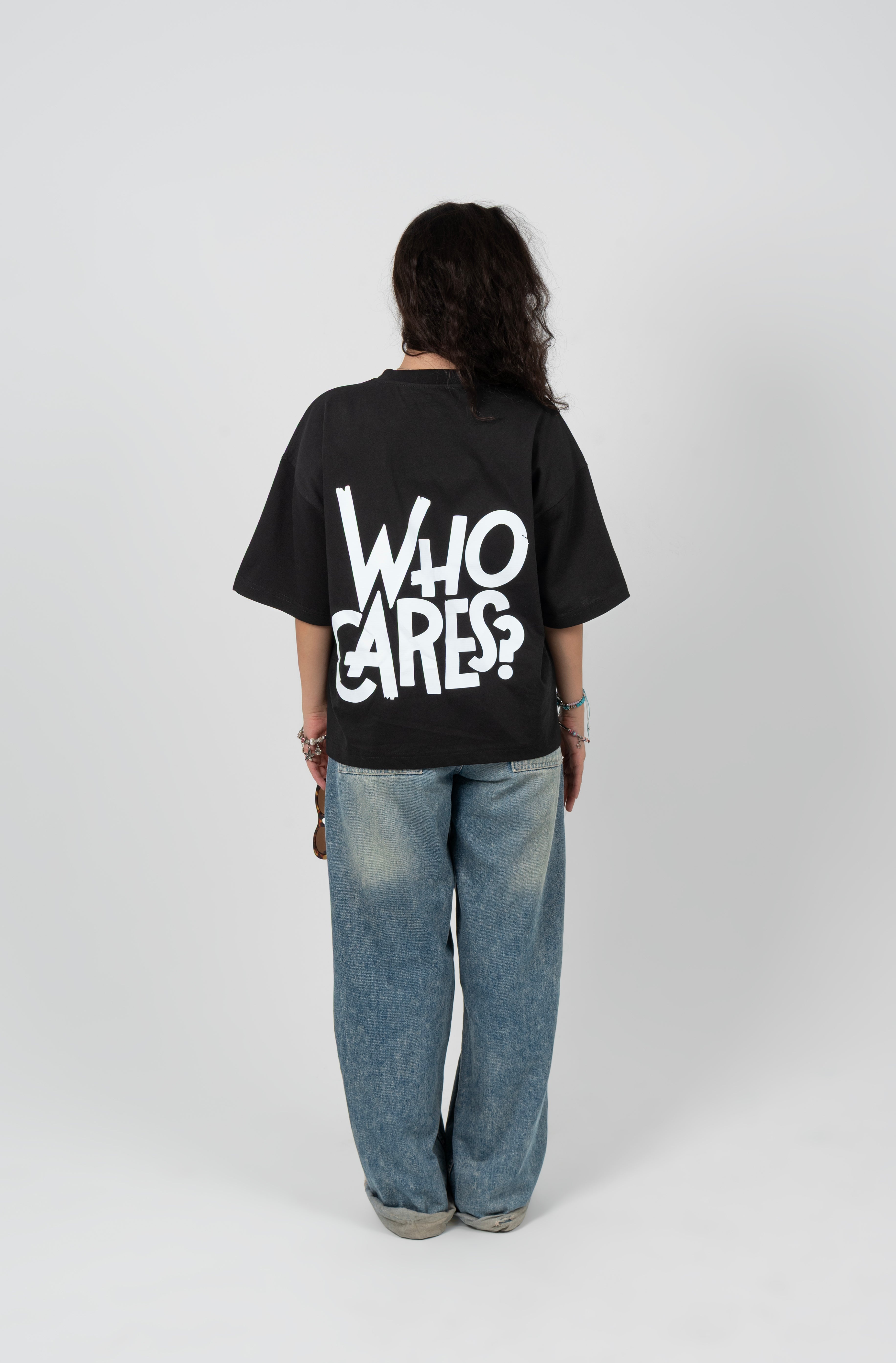 WHO CARES ? Oversized Boxy Fit T-Shirt