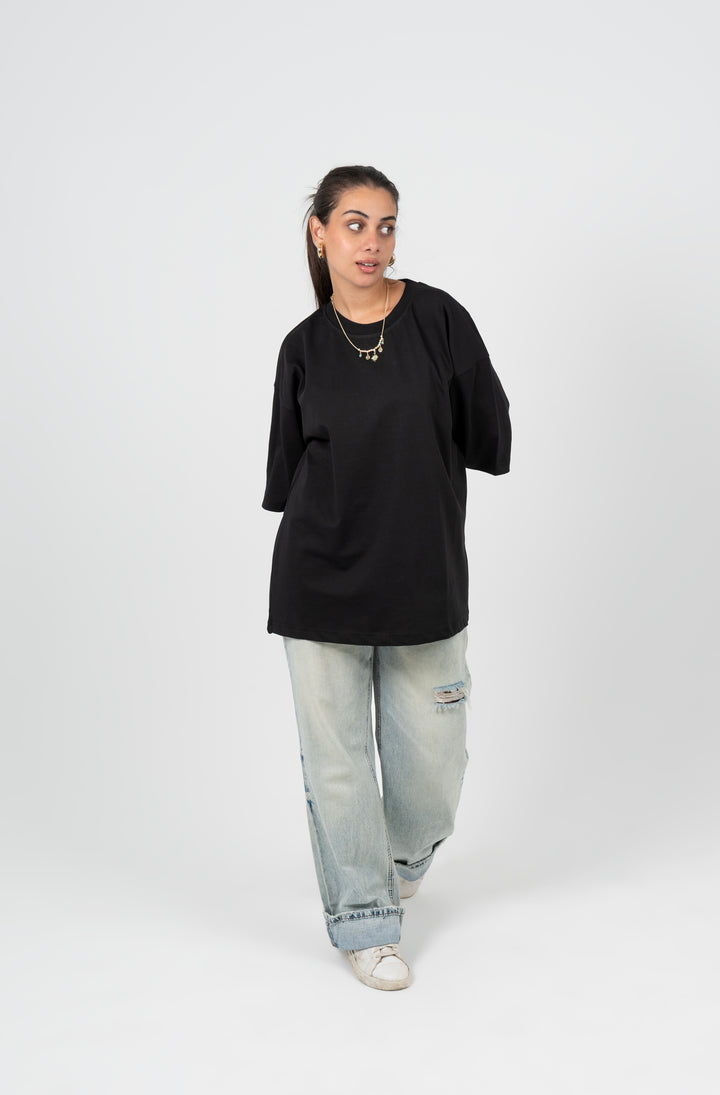 Black Oversized Basic T-shirt