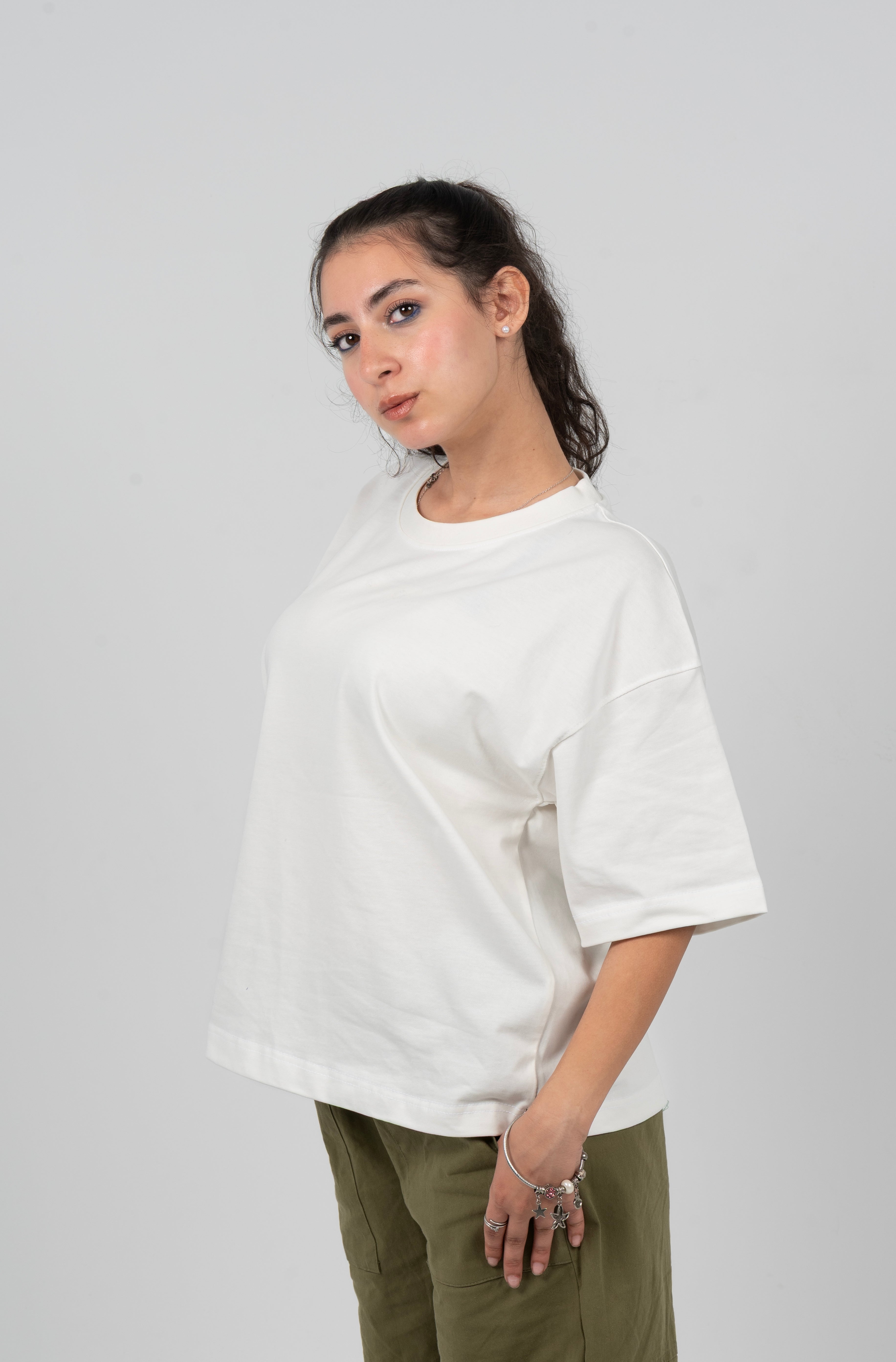 White Boxy Fit Oversized T-shirt