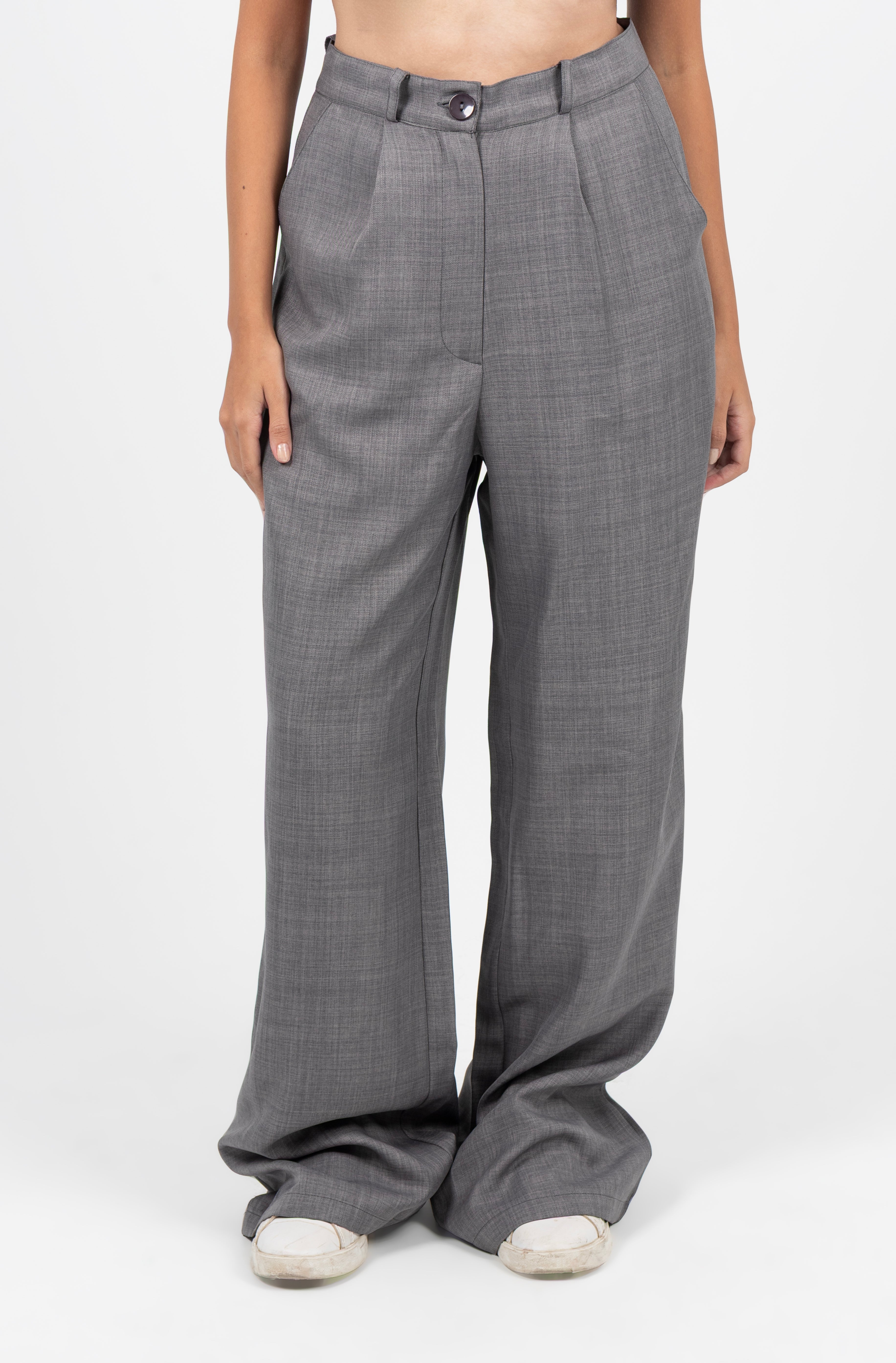 High Waist Wide Leg Linen Pants