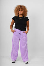 Load image into Gallery viewer, Comfy Cotton Wide Leg Pants - Lavender
