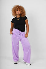 Load image into Gallery viewer, Comfy Cotton Wide Leg Pants - Lavender
