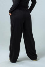 Load image into Gallery viewer, Comfy Cotton Wide Leg Pants - Black
