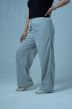 Load image into Gallery viewer, Comfy Cotton Wide Leg Pants - Grey
