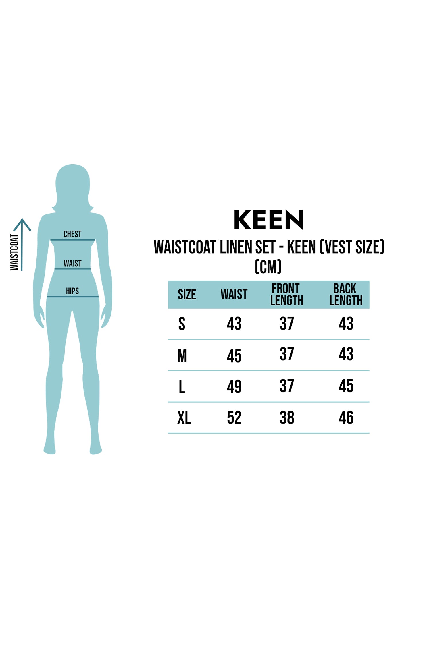 Waist Coat Linen Set For Women